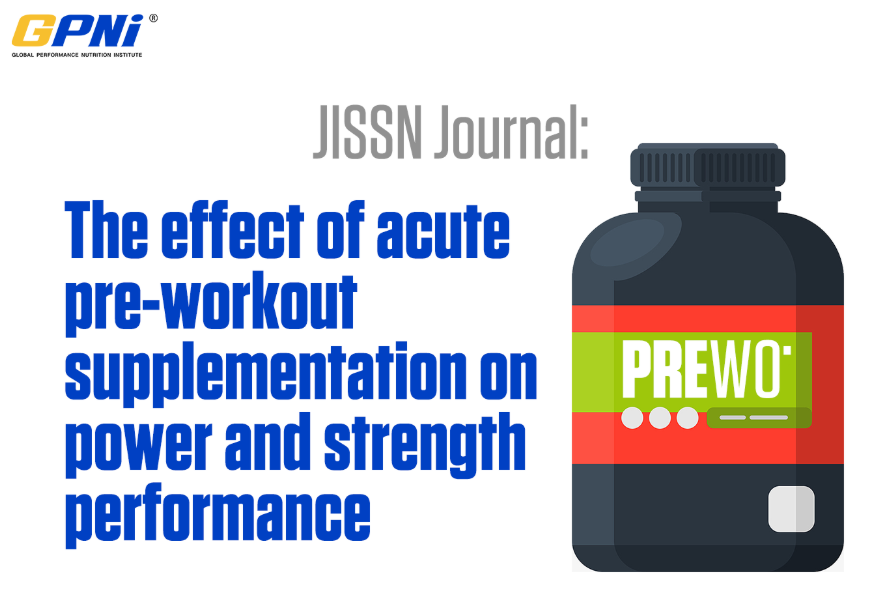 The effect of acute pre-workout supplementation on power and strength performance