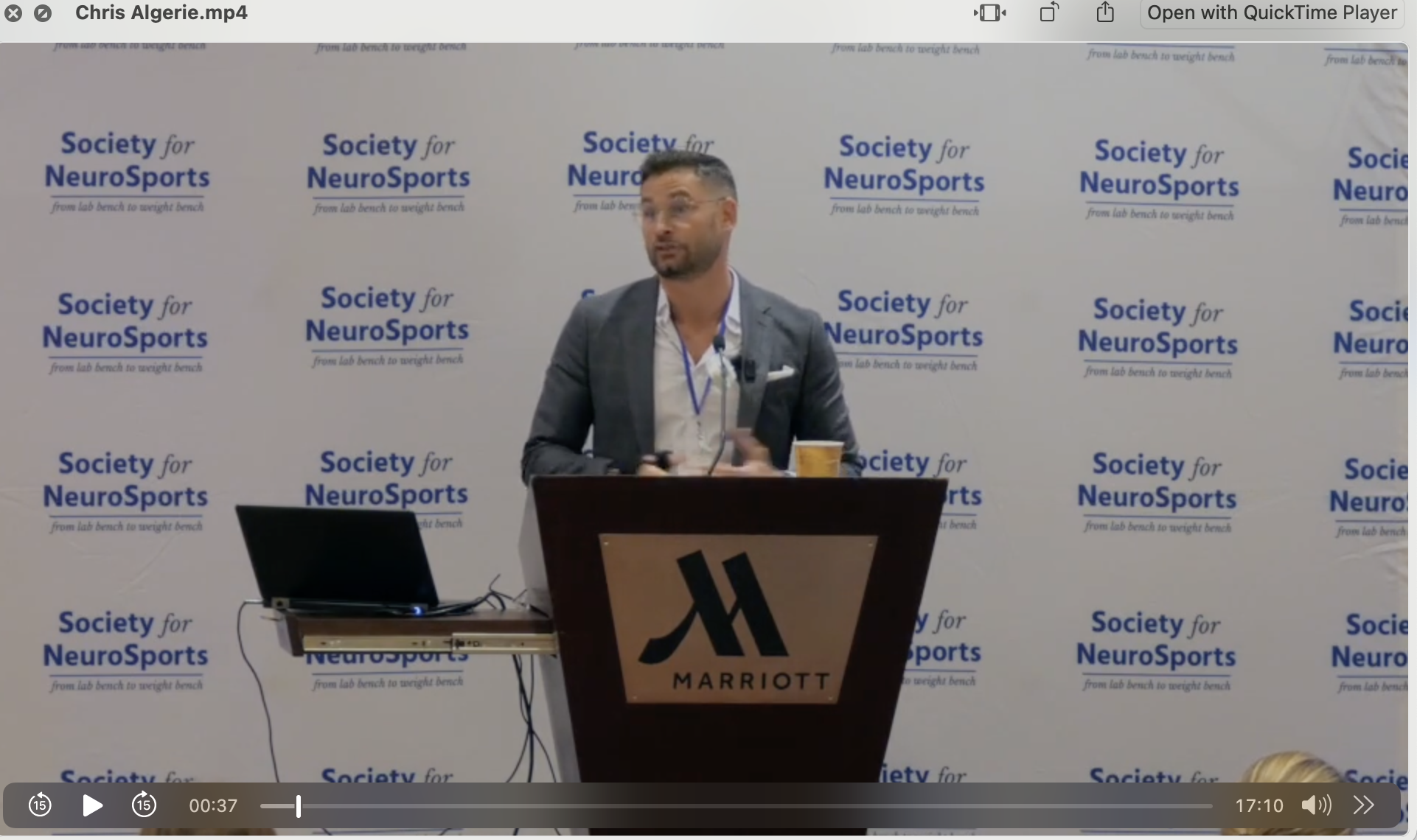 Chris Algerie Talk “The Realities Of Concussion Recovery”